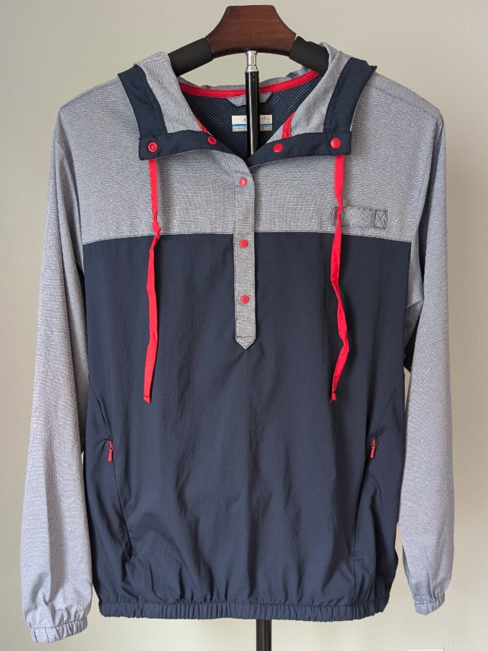 Columbia Men’s PFG Windbreaker Fishing Outdoor Hooded Vented Anorak Jacket Small